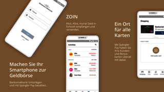 Imagebild für eine Bewerbung. Es zeigt 3 Smartphones, im Text steht "Machen Sie Ihr Smartphone zur Geldbörse".
