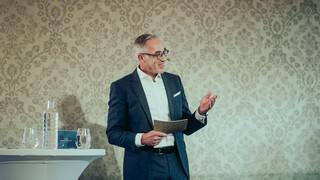 Christopher Schneider hielt einen Impuls, wozu Konflikte dienen.