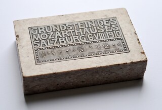 Grundstein des Mozarteums von 1910 aus dem Archiv des Bankhaus Spängler
