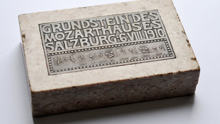 Grundstein des Mozarteums von 1910 aus dem Archiv des Bankhaus Spängler