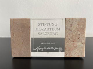 Baustein "Mein Stein für Mozart" der Internationalen Stiftung Mozarteum