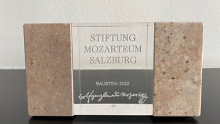 Baustein "Mein Stein für Mozart" der Internationalen Stiftung Mozarteum